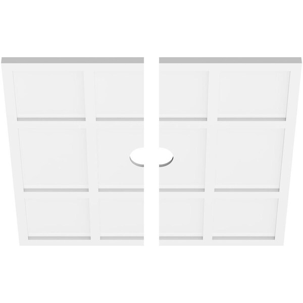 Rubik Architectural Grde PVC Contemporary Ceiling Medallion, Two Piece, 28OD X 3ID X 9 3/4C X 1P